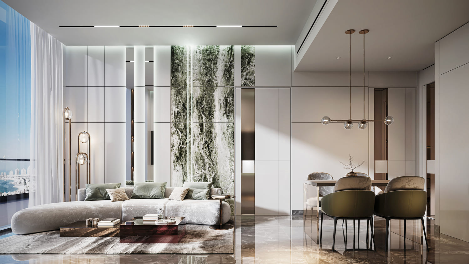 LivingDinningKitchen1Bedroom41 Samana Imperial Garden