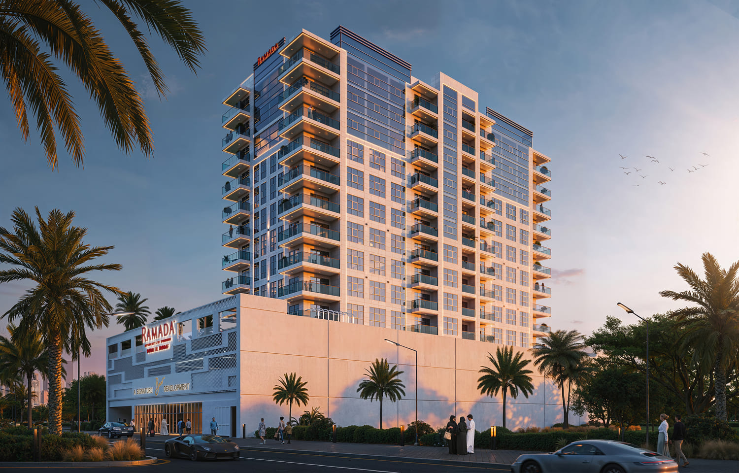 RARE.7474-BNW12NSBuilding_exterior_C02-StreetSunset_op2_8K1 Ramada Residences by Wyndham